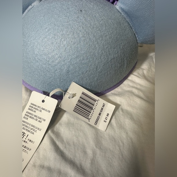 Disney Parks Minnie Mouse Beaded Purple Blue Ear Hat For Adults New With Tag - Picture 3 of 4